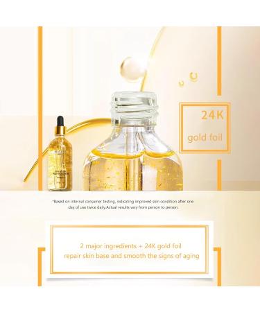 BLUE LOVE 2PC 24K Gold Foil Hyaluronic Acid Serum for Women & Men - Anti-Aging Essence for Deep Moisturization and Dark Spot Reduction - Radiant Skin Care Solution Unscented 3.38 Fl Oz (Pack of 2) - Buy Online on GoSupps.com