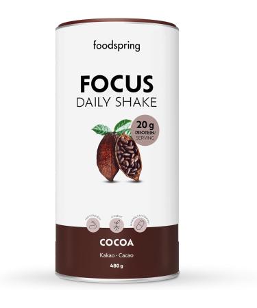 foodspring - Daily Shake Focus protein powder - 20g protein per shake - Milk protein with vitamins and minerals - With real cocoa and ginseng (480g) - Buy Online on GoSupps.com