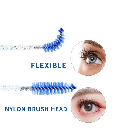 YEASHINE 200 Pcs Disposable Blue Eyelash Mascara Brush Applicator - Lash Makeup Stick - Buy Online on GoSupps.com