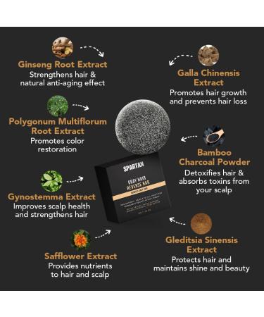 SPARTAN Gray Hair Reverse Bar - Prevent Grays & Restore Hair Color for Stronger Smoother Hair | International Shipping Available - Buy Online on GoSupps.com