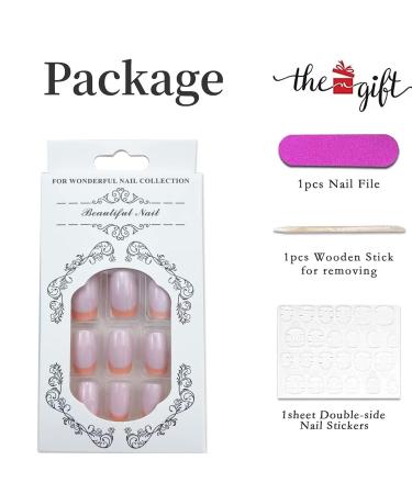 RUNRAYAY 24pcs Orange Press on Nails - Medium Almond Shape Acrylic Nails for Women & Girls - Buy Online on GoSupps.com