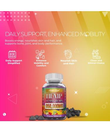 Hemp Gummies Neuropathy Nerve Support Supplement High Potency - Natural Health Pure Extra Strength with Hemp Oil Extract Vegan Edibles for Adults Vegan Low Sugar Made in USA - Buy Online on GoSupps.com