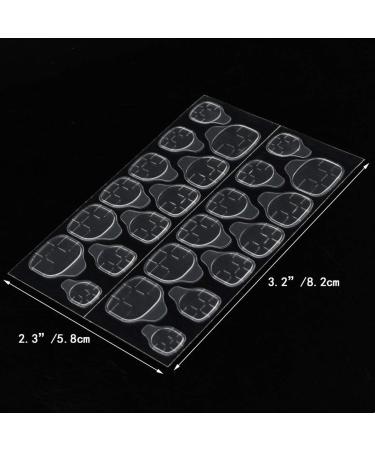 Double-Sided Adhesive Nail Stickers - Transparent Flexible Glue for Manicure - 10 Sheets - Buy Online on GoSupps.com