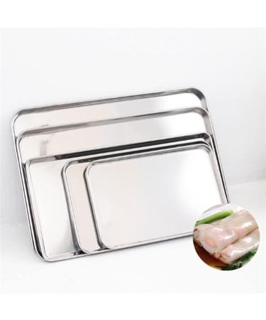 Breakfast Tray Rectangle Steamed Sausage Noodles Storage Trays Stainless Steel Fruit Dish Restaurant Hotel Kitchen Pastry Food Baking Plates Kitchenware 1 - Buy Online on GoSupps.com
