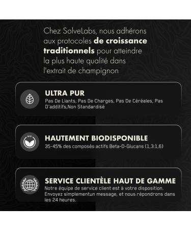 Solve Labs Premium Lion Mane Extract Powder 100% Fruiting Body 45% Beta-D-Glucans Extract 10:1 Zero Filling Agent & Additive 30G - Buy Online on GoSupps.com