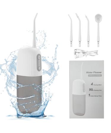 Water Dental Flosser Teeth Pick 4 Modes Cordless Oral Irrigator Portable Water Flosser for Teeth 4 Tips Rechargeable Water Dental Picks IPX7 Waterproof Flossing Cleaner Picks for Home Travel