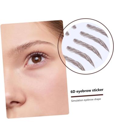 FOMIYES 12 Pcs Eyebrow Stickers Makeup Stickers Hair Eyebrows Brown Imitation Eyebrow Stencil Make up 3d - Buy Online on GoSupps.com