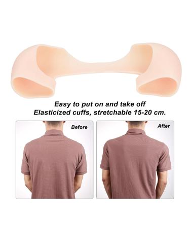 Shop Silicone Shoulder Pads - Skin-Friendly Concealed Enhancers & Breathable Elastic Back Support for Men & Women (XL) - White Skin Color - Buy Online on GoSupps.com