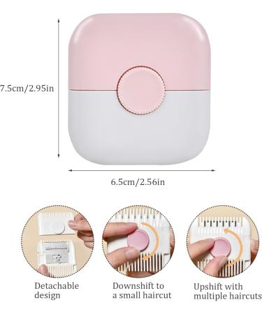 Split Ends Hair Trimmer Women Fringe Trimmer 2 in 1 Mini Portable Cute Hair Brush Detachable Dustproof Knob Adjustable Stainless Steel Slicer Hair Clipper Type 1 - Buy Online on GoSupps.com