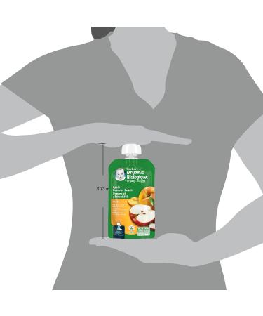 GERBER ORGANIC PUR E Apple Summer Peach Baby Food Meal 6+ months 128 ml 12 Pack Packaging May Vary Apple & Summer Peach - Buy Online on GoSupps.com