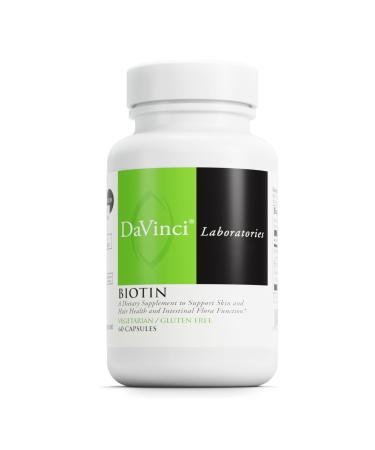 DAVINCI Labs Biotin - Supports Skin & Hair Health Intestinal Flora Function* - Dietary Supplement with Vitamin C & Calcium as Ca Carbonate - Vegetarian - Gluten-Free - 60 Capsules - Buy Online on GoSupps.com