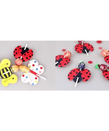  Inzopo Inzopo Lecca Tag Lollipop Bees Beetle Butterfly Party Decoration Party Tag for Children 50 Pieces coleottero coleottero coleottero - Buy Online on GoSupps.com