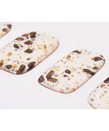 Zinipin Gellight Semi-Cured Gel Nail Strips | 24 Nail Wraps | Includes Nail Wipes Cuticle Stick & Nail File | Negative Space (Soulea) - Buy Online on GoSupps.com