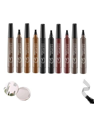 Nexavale Eyebrow Natural Precise 4 Point Eyebrow Pencil Lumierez Micro Fork Tip Precise Brow Pen Waterproof Microblading Pencil For Eyebrows (5pcs)