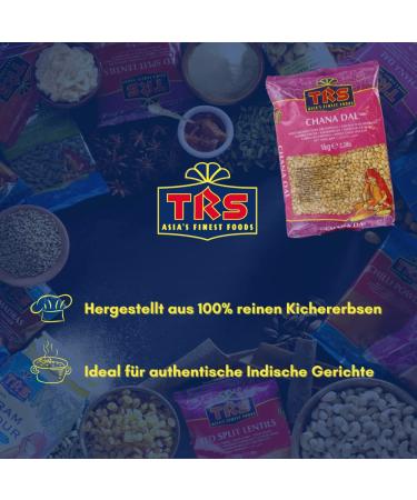 Buy TRS Chickpeas Half (Chana Dall) - 1 KG (Pack of 2) | Premium Quality International Shipping - Buy Online on GoSupps.com