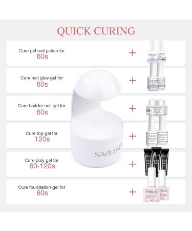 Buy Saviland Mini UV Nail Lamp - Portable Travel Gel Nail Dryer for Beginners & Salons | Small Efficient & Easy to Use! - Buy Online on GoSupps.com