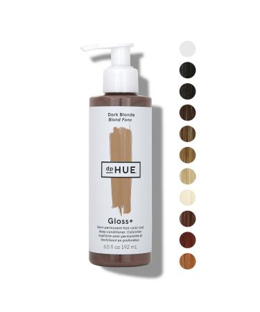 dpHUE Gloss+ - Dark Blonde  6.5 oz - Color-Boosting Semi-Permanent Hair Dye & Deep Conditioner - Enhance & Deepen Natural or Color-Treated Hair - Gluten-Free  Vegan