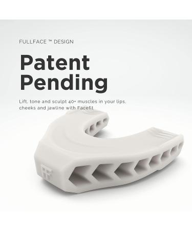 Facefit Premium Jawline Exerciser for Men and Women - Tighten, Tone & Strengthen - Food-grade Silicone - Cool Grey - Buy Online on GoSupps.com