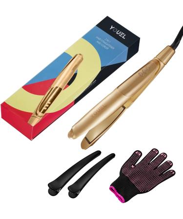2-in-1 Twist Straightening Curling Iron - 5 Temp Settings - Hair Straightener and Curler - LED Display - Dual Voltage - A-Gold - Buy Online on GoSupps.com