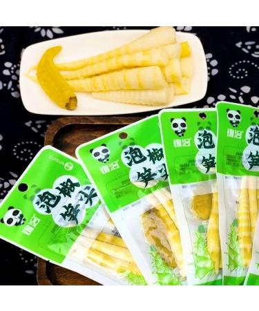 Instant pickled pepper crisp bamboo shoots Spicy bamboo shoots tip Hot and sour vegetable food Chinese specialty snacks Pickled pickles Side dish Delicious snacks (500g) - Buy Online on GoSupps.com