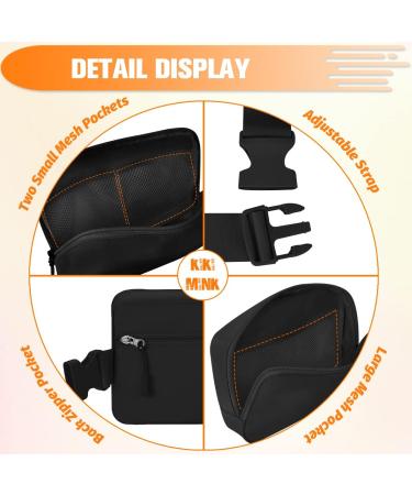 KIKIMINK Mini Fanny Pack - Adjustable Belt Bag for Women Men - Crossbody Waist Pack for Travel & Fitness - Black - Buy Online on GoSupps.com