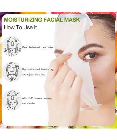 Sheet Mask 7 pc Fruit Extract Masks Organic Face Mask Pineapple Face Mask Moisturizing Facial Mask Face Facial Mask Collagen Face Mask Hydrating Improve dullness & Brighten Women/Men for All Skin - Buy Online on GoSupps.com