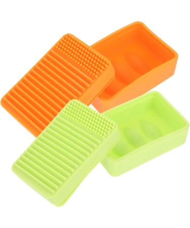 Ciieeo 10 Pcs Silicone Soap Dish Soap Holder Shower Soap Case Holder Silicone Containers Container with Lid Silicone Molds Soap Container Square Preservation Box Silica Gel Travel Orange Light Greenx5pcs 9x6x4.2cmx5pcs - Buy Online on GoSupps.com