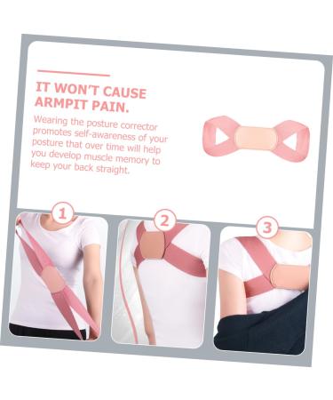 Back Brace Straightener Belt - Electronic Posture Corrector & Anti Hunchback Support Strap - Pink Polyester - Adjustable Comfort for Men & Women - Perfect Posture Trainer 22x14x2cm - Buy Online on GoSupps.com