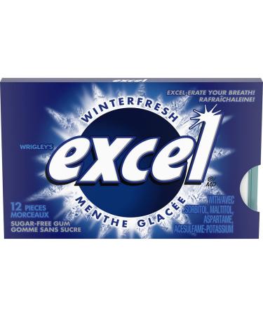EXCEL Winterfresh Flavoured Sugar Free Chewing Gum 12 Pieces 12 Packs Winterfresh Gum - Buy Online on GoSupps.com