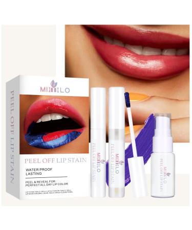 GL-TURELIFES Peel Off Red LipGloss Set includes Lip Stain Lip Moisturizing Liquid Lipping activator Clean Towel Long Lasting Waterproof Liquid Lipstick Kit STICHTHART Cup Tear-Off Lip Gloss (pink)