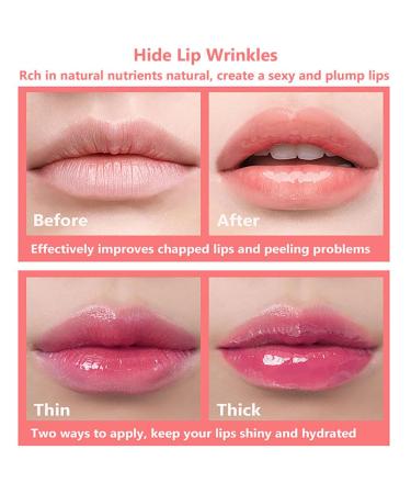 Plumping Lip Oil - Moisturizing Transparent Toot Lip Gloss & Balm for Dry Lips | Long Lasting Nourishing Pink Lip Care - Buy Online on GoSupps.com