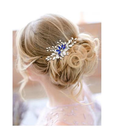 inSowni 33 Pack Royal Blue Rhinestone Pearl Bridal Hair Combs, Clips, and Pins - Wedding Accessories for Women and Bridesmaids - Buy Online on GoSupps.com