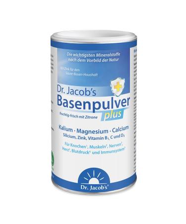Dr Jacob's base powder plus with real lemon i for muscles bone heart and blood pressure i potassium calcium magnesium zinc i vitamin C d b1 i also for diets i 300 g bases powder vegan - Buy Online on GoSupps.com