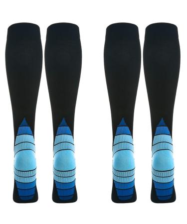 Weekend Peninsula 2 pair of compression stockings Knee socks Sockets for women and men sports running flight travel travel pregnancy medical compression socks S-M blue
