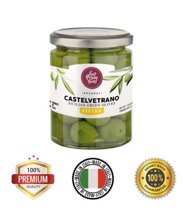 PITTED Sicilian Green Olives From Castelvetrano - Low Salt Content, Perfect for Cheese Boards - Imported from Italy - Buy Online on GoSupps.com