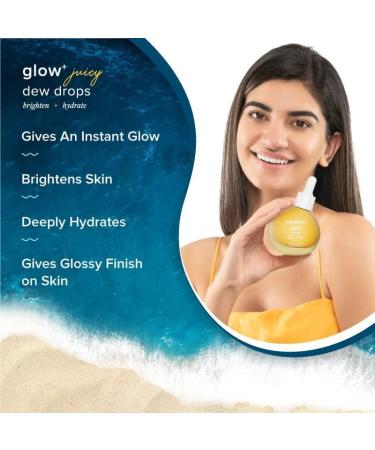 Glow+ Juicy Dew Drops - Hydrating Highlighter with Vitamin C & Papaya | Smooth Glossy Finish | 1.01 Fl Oz - Buy Online on GoSupps.com
