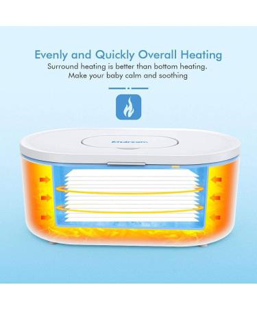 Kisdream Baby Wipe Warmer & Wet Wipes Dispenser with Soft Lighting | Large Capacity & Efficient Heating | Super Silent Operation - Buy Online on GoSupps.com