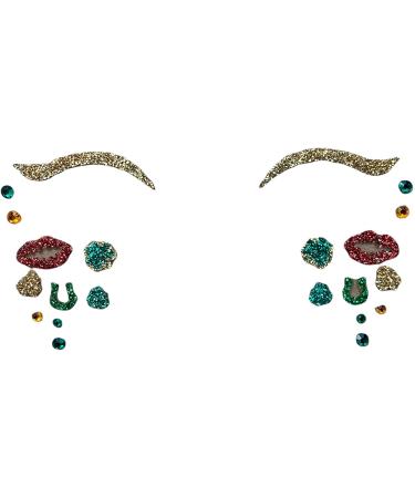 St. Patrick's Day Face Jewels & Gems Set - Glitter Rhinestones & Temporary Tattoos for Rave, Henna & Parties - Buy Online on GoSupps.com