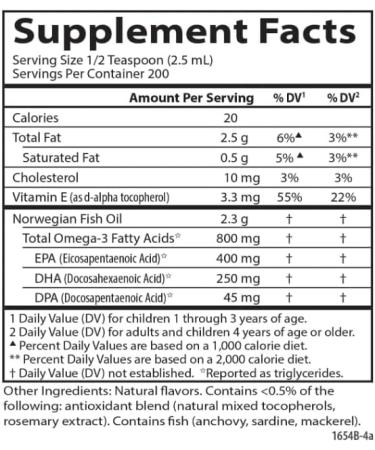 Kids The Very Fine Fish Oil 800 mg Natural Orange 500 ml - Buy Online on GoSupps.com