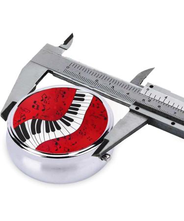 Music Note Piano Round Pill Box - Lightweight Moisture-Proof Portable for Emergency Medication & Fish Oil | Perfect for Music Lovers - Buy Online on GoSupps.com