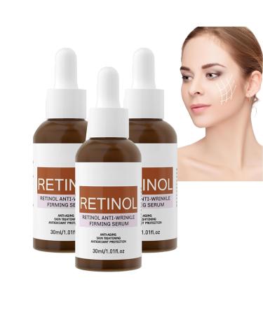 Retinol Anti-Wrinkle Facial Serum Concentrate Improves Skin’s Elasticity & Tone and Minimizes Appearance of Fine Lines & Wrinkles – Look Younger With The Age-Defying Power Of Retinol (3pc)
