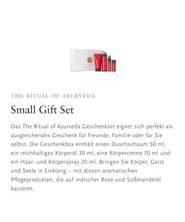 Rituals Gift Set for Women | The Ritual of Ayurveda - Soothing Indian Rose & Almond Oil | Perfect Small Gift Set - Buy Online on GoSupps.com