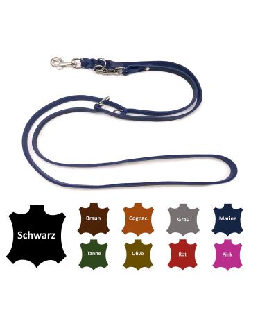 Dog liner Small dogs / large dogs 2m / 2.40m / 2.80m / 3.50m / 5m Double linen adjustable (3.50m x 15mm navy blau) 3.50m x 15mm navy