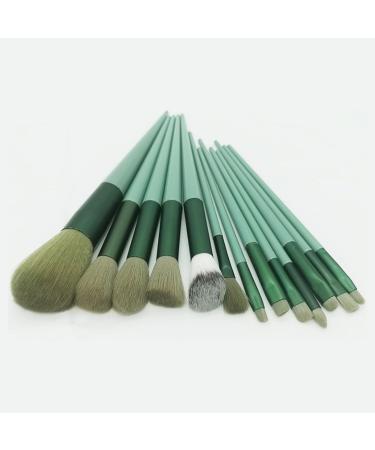 13-Piece Green Reusable Portable Cosmetic Makeup Brushes Set - Professional Quality - Buy Online on GoSupps.com
