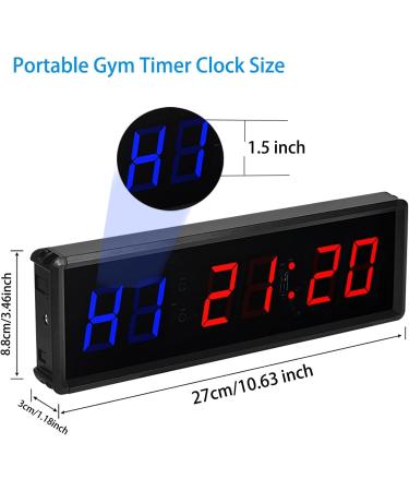 KTZON Gym Clock Timer for Home - Metal LED Crossfit Timer with Remote Control - Buy Online on GoSupps.com