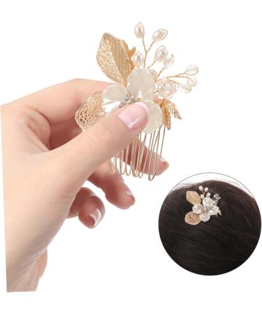 Gogogmee Gold Leaf Side Comb Hair Comb Clip Wedding Bride Headpiece Hair Accessories for Women Metal Hair Comb Bridal Hair Clips Women Hair Pin Comb for Bridesmaid Hair Side Comb for Women - Buy Online on GoSupps.com