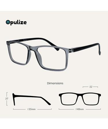 Buy OPULIZE Ink Reading Glasses 2 Pack - Rectangular Frame Scratch Resistant Unisex +2.50 Magnification - International Shipping Available - Buy Online on GoSupps.com