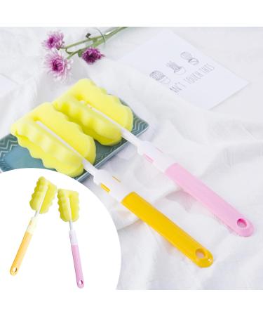 8-Piece Foam & Bottle Cleaning Brush Set for Baby Bottles & Cups - Orange Blue Green Pink - Buy Online on GoSupps.com