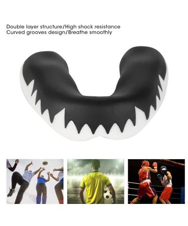 Premium Sports Silicone Boxing Mouth Guard | Athletic Gum Shield for Lacrosse Hockey Basketball Soccer - Black - Buy Online on GoSupps.com