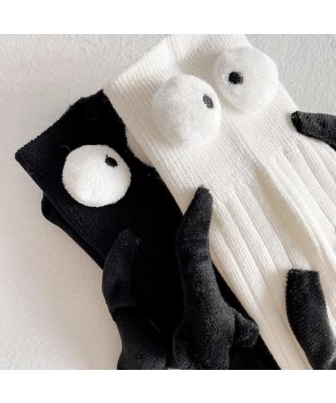 Hand in Hand Magnetic Couple Socks - Funny 3D Doll Design, Unisex, CWhite - Buy Online on GoSupps.com